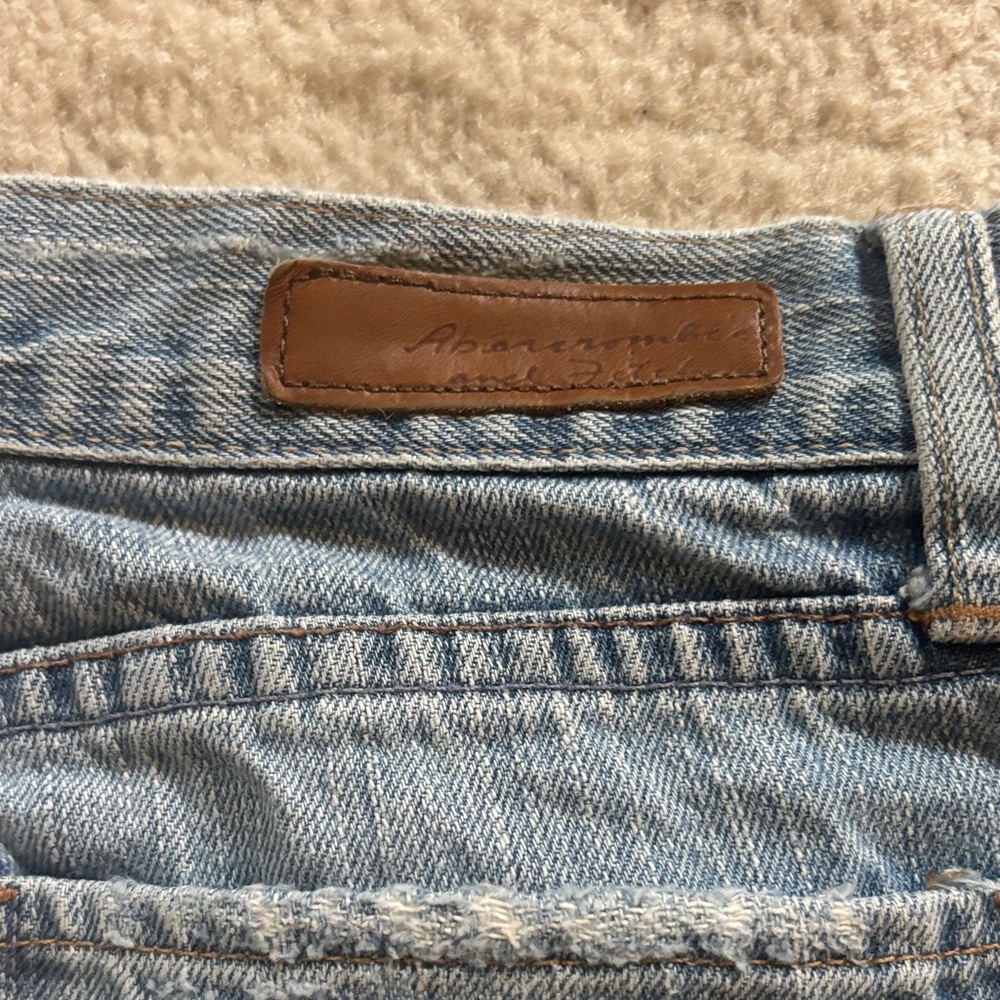 Abercrombie & Fitch Light Blue Distressed Flare Jeans - Picture 8 of 8